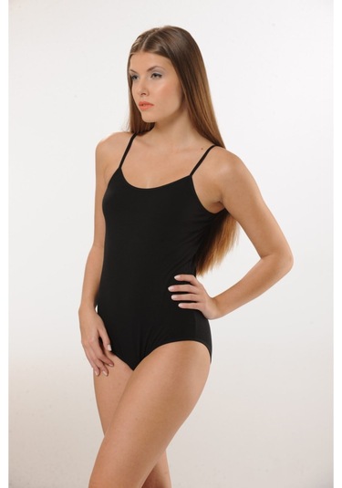 Hmd 3001 3'lü Pamuk İnce Askılı Çıtçıtlı Body - Siyah Siyah