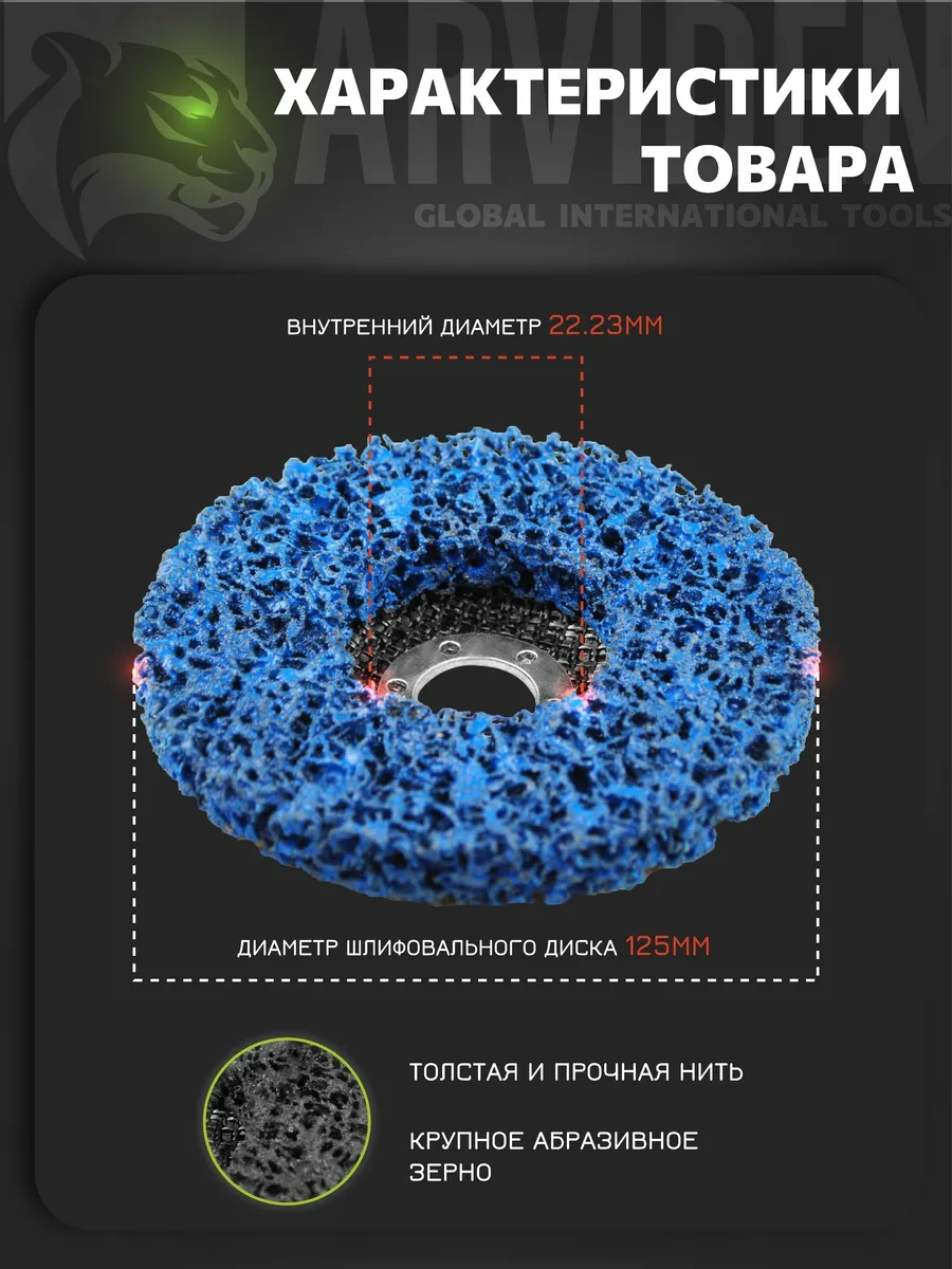 Arvıden 125 Mm Yumuşak Zımpara Koral Diski, Avuç Taşlama Makinesi İçin 289614812