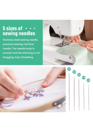 25 Büyük Gözlü Dikiş İğnesi - Dikiş Ve El Sanatları İçin 5 Boyut