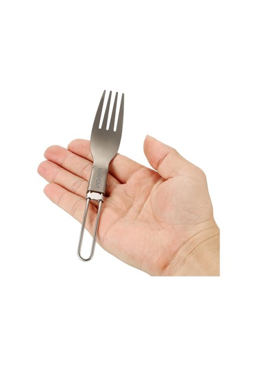 Lixada Titanyum Katlanır Çatal Ultralight Açık Taşınabilir Akşam Yemeği Meyve Çatalı Sofra Takımı Sofra Kamp Sırt Çantası İçin Çok Renkli