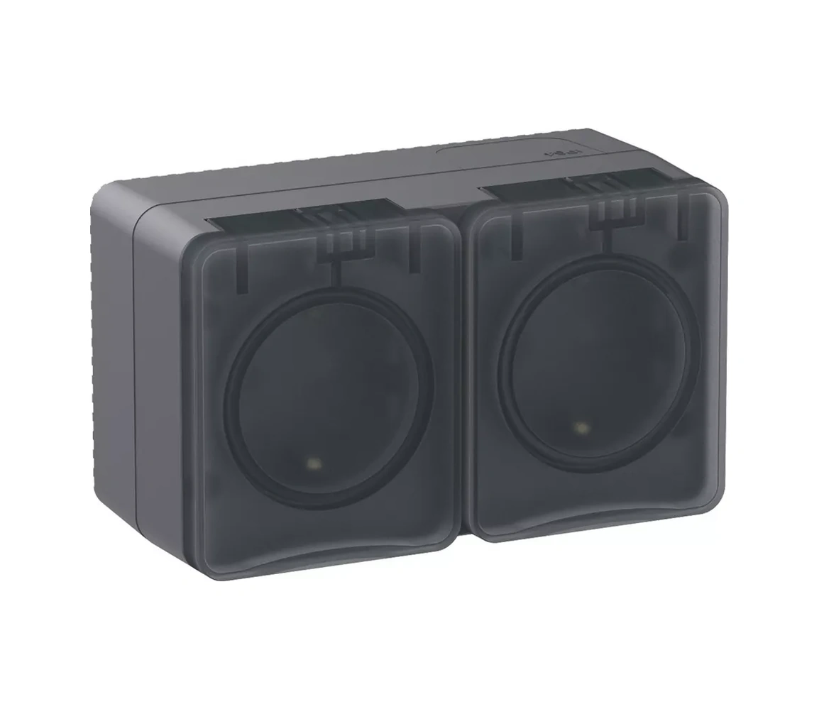 Systeme Electric Schneider Çift Priz, Dıştan Montaj, Kapaklı 222391642 Atlasdesign