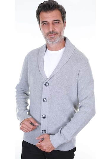 San&Fa Düğmeli Regular Fit Erkek Hırka