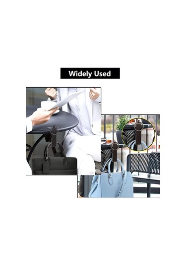 Xindoker Zinc Alloy Çift Fonksiyonlu Masraf Taşı Ve Telefon Tutucu - Katlanabilir, 10 Lbs Yük Tutabilir, 2 Adet Siyah