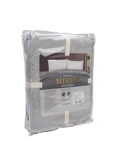 Battaniye Pamuk Miren 180x200 Cm Gri