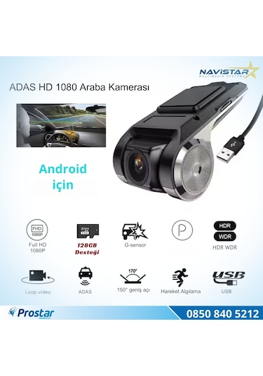 Usb 128 Gb Destekli Hd 1080p Dvr Araç Yol Sürüş Kamerası