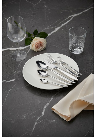 Bernardo Pearl 36 Parça 6 Kişilik Çatal Kaşık Bıçak Takımı GÜmüş