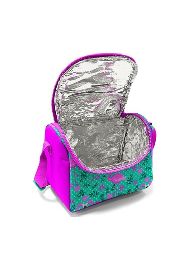 Coral High Kids Su Yeşili Pembe Flamingo Desenli Thermo Beslenme Çantası 11712