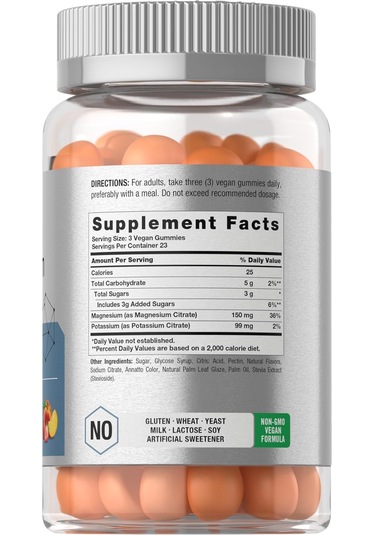 Horbäach Potassium Magnesium 70 Gummies Aromasız