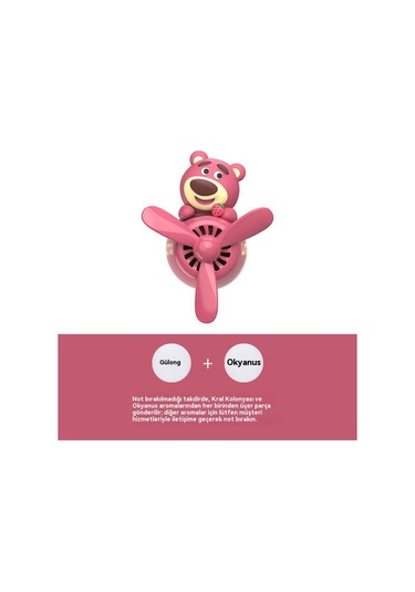 Çizgi Film Araba Havalandırma Deliği Aromaterapi Süsleri Çilek Ayı