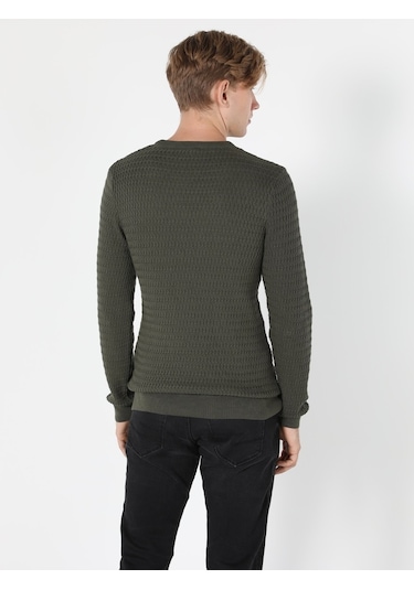 Colin's Slim Fit Haki Erkek Kazak CL1056031_Q1.V1_KHA