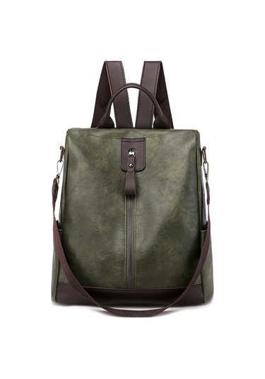 Skycity 2022 Retro Kadın Sırt Çantası, Pu Malzeme, Hırsızlığa Karşı, Yeşil, Seyahat Ve Günlük Kullanım İçin Çok Cepli Moda Çanta Çok Renkli