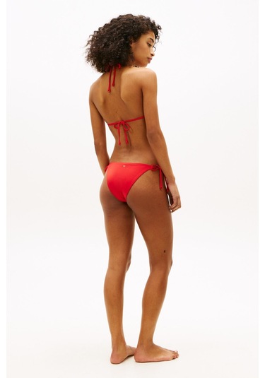 Tommy Hilfiger Kadın V Şeklinde Yan Bağlama Turuncu Bikini Altı-13345 Turuncu