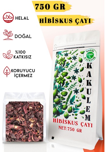 Kakulem Sertifikalı 750 Gr Doğal Kurutulmuş Hibiskus Çayı Nar Çiçeği