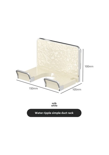 Springsun Banyo Saç Kurutma Makinesi Tutucusu, Plastik Duvar Takımı, Boşluk Tasarrufu, Saç Kurutucu Ve Havlu Rakipleri İçin, Delme Yok, Basit Ve Modern Tasarım, Süt Beyazı-gümüş Diğer