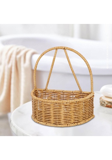 Homyl Ofis Mutfak Dolabı Için Asılı Depolama Sepeti El Dokuma Gösterildiği Gibi