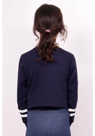 Toontoy Kız Çocuk Yıldızlı Dream Baskılı Sweatshirt Lacivert