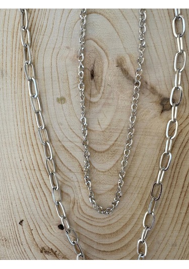 Paytak Moda Gümüş Rengi Zincir Kolye Unisex Zincir Kolye Pytkznckly239 Gümüş