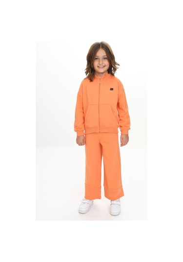 Toontoy Kız Çocuk Nakışlı Eşofman Takım Somon