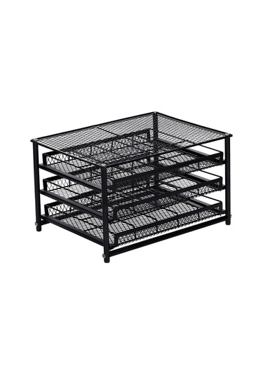 Suntek Mutfak Baharat Rafı 3 Katlı Tezgah Üstü Düzenleyici Siyah