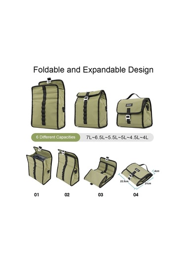 Rhinowalk Rk9106 Katlanabilir Çok Fonksiyonlu Bisiklet Çantası Yeşil