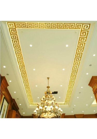 Dekor Süs Labırent 20Adet 4X4CM Pleksi Dekoratif Bordür Altın