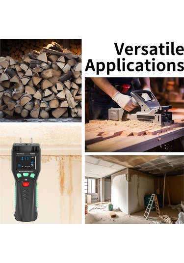 Kangvka Mastfuyi Fy886b İğne Tipi Nem Ölçer, Ahşap, İnşaat Malzemeleri İçin Hızlı Doğru Okuma, Görsel Göstergeli, Pil Yok Siyah+yeşil