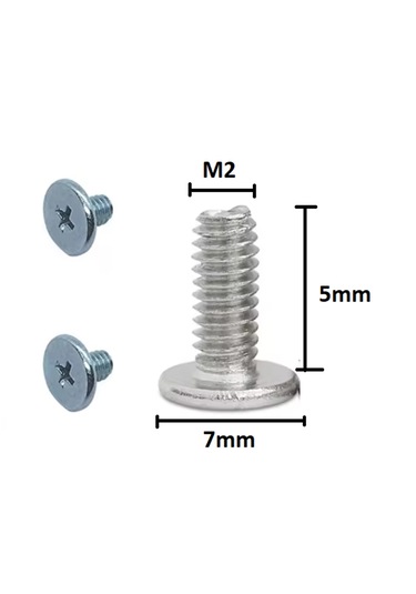 Yate10 50x Paslanmaz M2 Sata Vidası M2x5x7