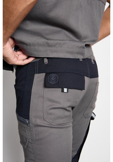 Orange Safety Gri Takım Berlin Harman Karışımı Yelek + Pantolon 001