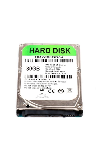 Tenfowee 2.5" 80gb Sata Iıı Dizüstü Mekanik Sabit Disk - 5400rpm Hız, 8mb Önbellek