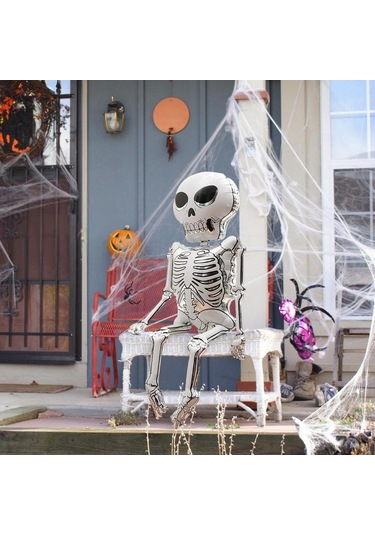 Folyo Balon Halloween İskelet 158 86cm Cadılar Bayramı İsklet Şeklinde Folyo Balon 3d Diğer