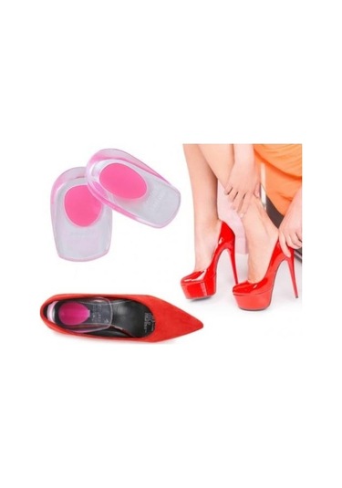 Topuk Silikonu Şeffaf Mavi Erkek + Topuk Silikonu Şeffaf Pembe Kadın