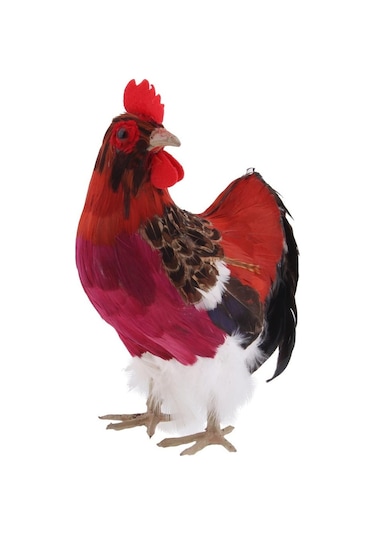 Suntek Yapay Gerçekçi Horoz Şekil Ev Açık Bahçe Dekor 24x20