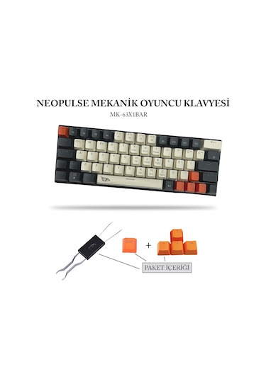 Gameagle Neopulse MK-63X1BAR Kırmızı Switch Mekanik Oyuncu Klavye