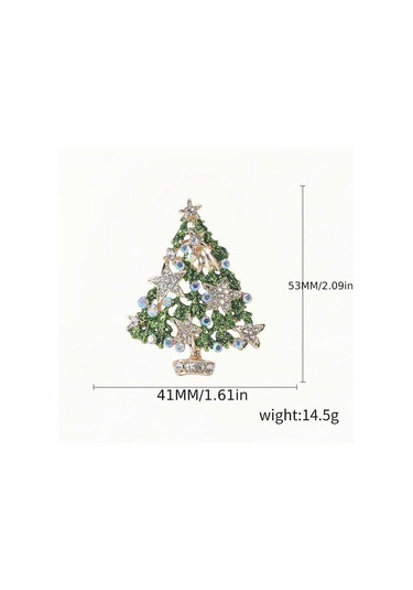 Kadınlar Kızlar İçin Noel Broş Pinleri Takı Avusturya Kristali Muhteşem Kış Dilek Ağacı Noel Süslemeleri İçin Küçük Yıldız Broşu Çok Renkli