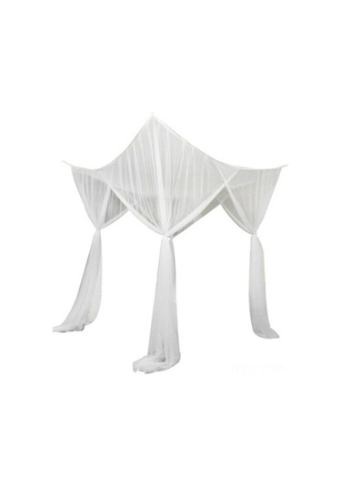 Geeksen Kolay Kurulumlu 1.8m/1.5m Yatak İçin Dört Kapılı Tül Sineklik, Öğrenci Yurdu Ve Ev Kullanımı, 8 Yapışkan Askı Hediyeli