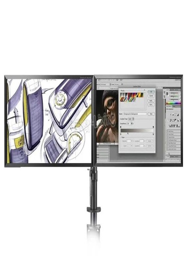 Monitör Standı Çift Kollu Masaüstü Ayarlanabilir 14-32 İnç Vesa U