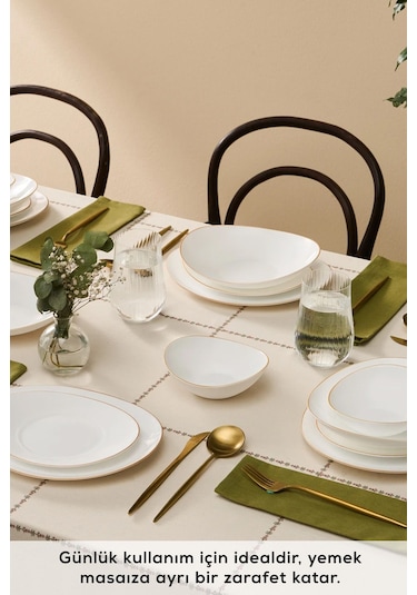 Karaca  Pure 24 Parça 6 Kişilik Yemek Takımı Gold