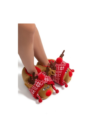 Anna Kadın Hayvanlı Panduf Kahverengi 36/41 Kahve