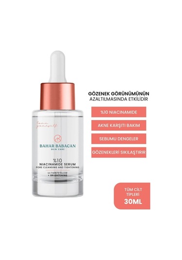 Bahar Babacan Niacinamide Serum 30 ML + Niacinamide ve Salatalık Özlü Arındırıcı Yüz Yıkama Jeli 250 ML