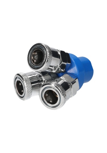 Folinda Pnömatik Otomatik Kilitleme Üç Yollu Hava Borusu Bölücü, 1/4" Pt İç Dişli Smy Bağlantı Elemanı