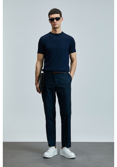 Lufian Tıno Erkek Modal Karışımlı Kazak Lacivert Lacivert 111090110100200 Lacivert