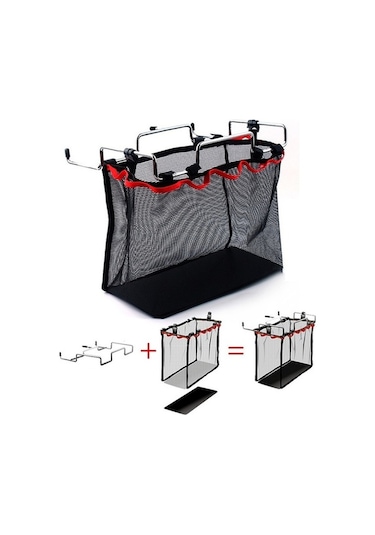 Wondernest Açık Piknik Kamp Katlanır Örgü Sepet Metal Braketli Tencere Tutucu Organizatör Raf Çok Renkli Çok Renkli