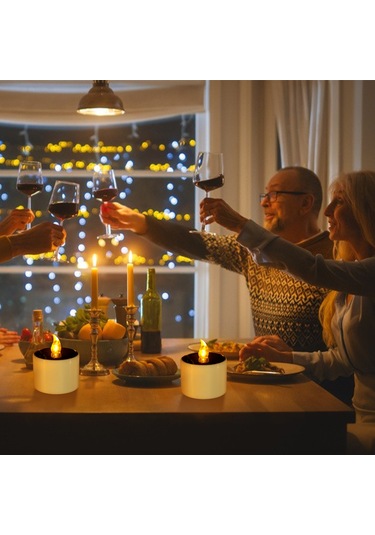 Maiyame 6 Adet Güneş Enerjili Led Mumlar, Dış Mekan Dekorasyonu, Akşam Kullanıma Hazır, Gerçekçi Parıltı Efekti, Partiler Ve Bayramlar İçin Enerji Tasarruflu Soğuk Beyaz