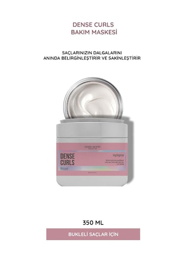 Lewel Mood Premium Dense Curls Bukleli Saçlar İçin Bakım Maskesi 350 ML