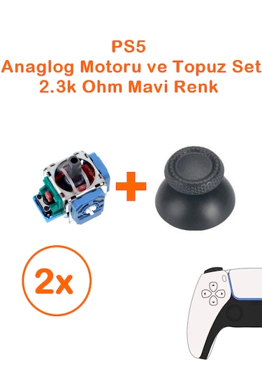 2 Adet Ps5 Analog Motoru Ve Başlık Topuz Set