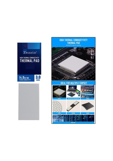 Suntek Gpu/cpu Bellek Ssd Soğutucu 85x45x3.0mm Için Silikon