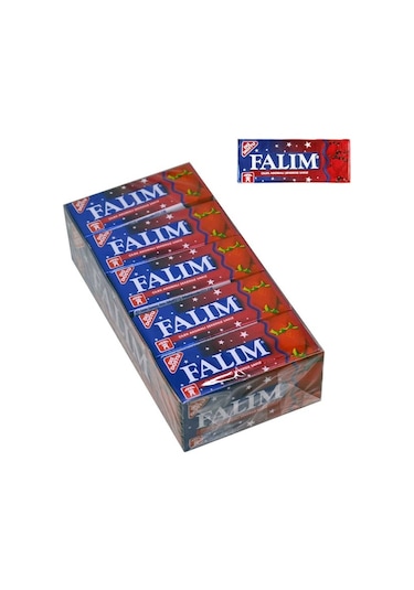 Falım Şekersiz Sakız Çilek Aromalı 5 Li 7 G X 20 Adet