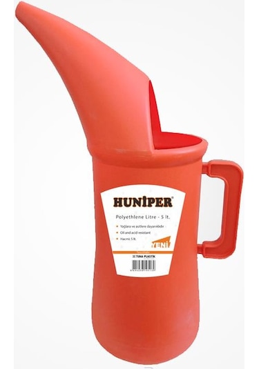 Plastik 5 Litre Huni Ağızlı Bidon