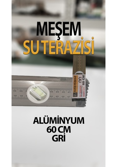 Gri Mıknatıslı Su Terazisi 60 Cm