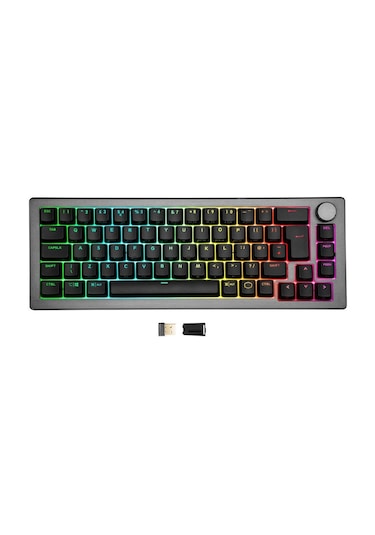 Cooler Master CK721 RGB Red Switch Kablosuz İngilizce %65 Mekanik Oyuncu Klavyesi